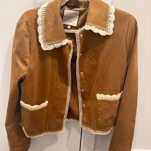 Brown suede jacket
